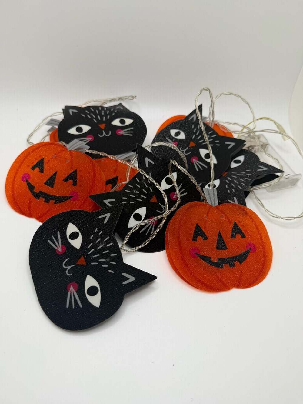 Halloween Black Cat Pumpkin String Lights Jack O Lantern Party Decor